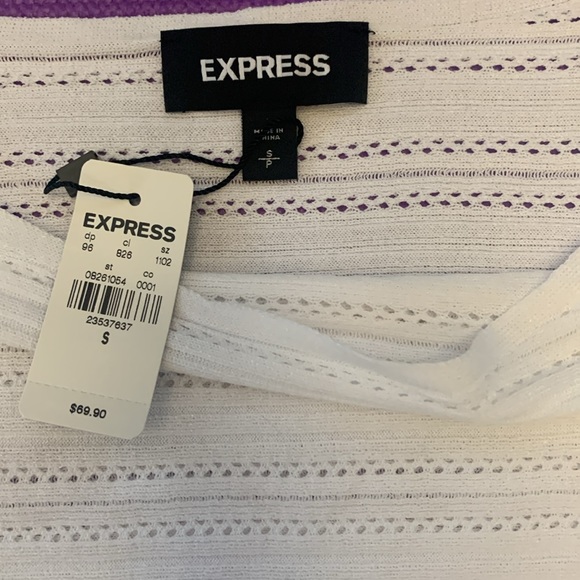 Express White Bat Wing top size Small NWT - Picture 3 of 4
